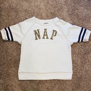 Cozy Short Sleeve Buckle Sweatshirt